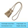 1PC Curain Tiebacks with 2 Head Tassels Curtain Clips Rope Tie Backs holdbacks Home Accessories Decorative,Beige,2Pcs view 2