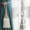 1Pc Tassel Curtain Tiebacks Home Decoration Handmade Curtain Holders Clips Hanging Balls Curtain Accessories Curtain Tie Backs,red,4pcs view 2