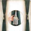 1Pc Tassel Curtain Tiebacks Home Decoration Handmade Curtain Holders Clips Hanging Balls Curtain Accessories Curtain Tie Backs,red,4pcs view 3