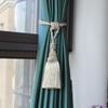 1Pc Tassel Curtain Tiebacks Home Decoration Handmade Curtain Holders Clips Hanging Balls Curtain Accessories Curtain Tie Backs,Beige,2pcs view 4