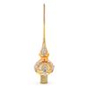 Diamonds on Rose Gold Glass Christmas Tree Topper 11 Inches view 1