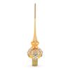 Diamonds on Rose Gold Glass Christmas Tree Topper 11 Inches view 3