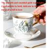 23 Piece European Ceramic Tea Sets Service for 6, Porcelain Coffee Set with Metal Holder Sugar Bowl Cream Pitcher, Espresso Cup Sets Gift for Adults Women Tea Party Sets,White view 3