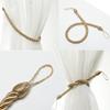1PC Curtain Tiebacks Ropes Tie-Backs Handmade Curtain Holdbacks Clips Home Accessories Decorative,Gold,1pcs view 4