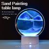 rysnwsu Moving Sand Art Picture Round Glass 3D Deep Sea Sandscape in Motion Display Flowing Sand Frame, Large Desktop Art, Home & Office Desktop Decorations(Blue, Button-Crotrol) view 3