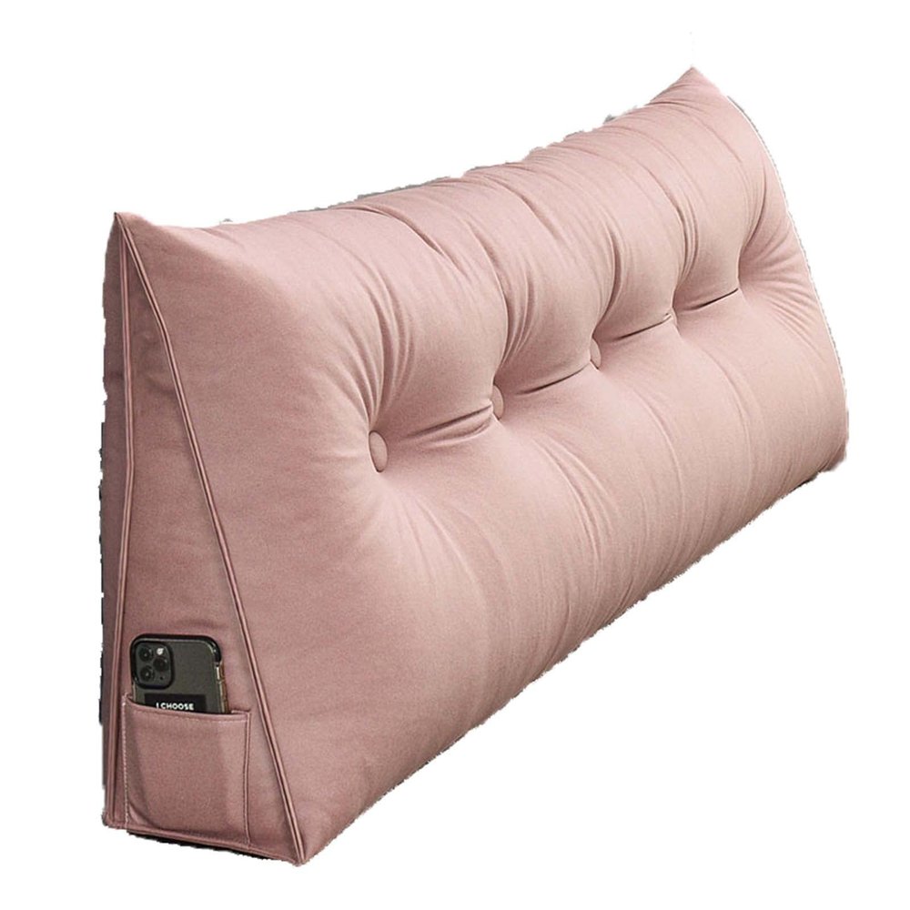 Bed Backrest Pillow Headboard 47820inch, Wedge Pillow for Bed Sleeping with Removable Cover, Triangular Reading Pillow Large for Adults Pregnant Women