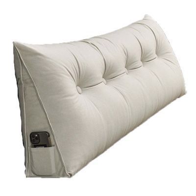 Bed Backrest Pillow Headboard 79820inch, Wedge Pillow for Bed Sleeping with Removable Cover, Triangular Reading Pillow Large for Adults Pregnant Women