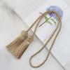 1PC Curain Tiebacks with 2 Head Tassels Curtain Clips Rope Tie Backs holdbacks Home Accessories Decorative,Gold,4pcs view 1