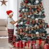 4 Pieces Mini Gingerbread Man Christmas Garland Hanging Gingerbread House Man Cookie Garland Wooden Gingerbread Garland for Christmas Tree Home Holiday Xmas Party Wall Decoration, 26 ft view 2