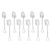 10Pcs Shovel Spoons Stainless Steel Spoon Reusable Dessert Spoons for Coffee Tea Ice Cream Fruit Sugar Cake(Silver) view 1