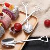 10Pcs Shovel Spoons Stainless Steel Spoon Reusable Dessert Spoons for Coffee Tea Ice Cream Fruit Sugar Cake(Silver) view 3