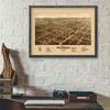 Antiguos Maps Historical Bird's Eye View Print of Deland Florida in Volusia County circa 1884 - measures 16 x 24 inches (406 mm x 610 mm) view 2