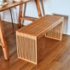 APRTAT Bamboo Dining Bench, 35 inch Farmhouse Decor Indoor Kitchen Table Bench, Entryway Shoe Rack Bench Solid Bamboo Benches for Living Room, Hallway, Bedroom, Bathroom view 2