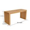 APRTAT Bamboo Dining Bench, 35 inch Farmhouse Decor Indoor Kitchen Table Bench, Entryway Shoe Rack Bench Solid Bamboo Benches for Living Room, Hallway, Bedroom, Bathroom view 3