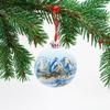Courchevel Ski Resort, France Glass Ball Christmas Ornament 4 Inches view 2