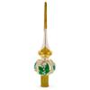 Lily of The Valley Flowers on Beige Glass Christmas Tree Topper 11 Inches view 1