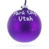 Park City Ski Resort, Utah, USA Glass Ball Christmas Ornament 4 Inches view 2