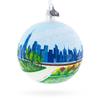 Liberty State Park, Jersey City, New Jersey, USA Glass Ball Christmas Ornament 4 Inches view 1