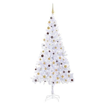 Artificial Christmas Trees Xmas for Home Office Shop Party Decoration,for Home, Office, Party Decoration,Easy Assembly, Artificial Christmas Tree with LEDs&Ball Set 82.7" 910 Branches
