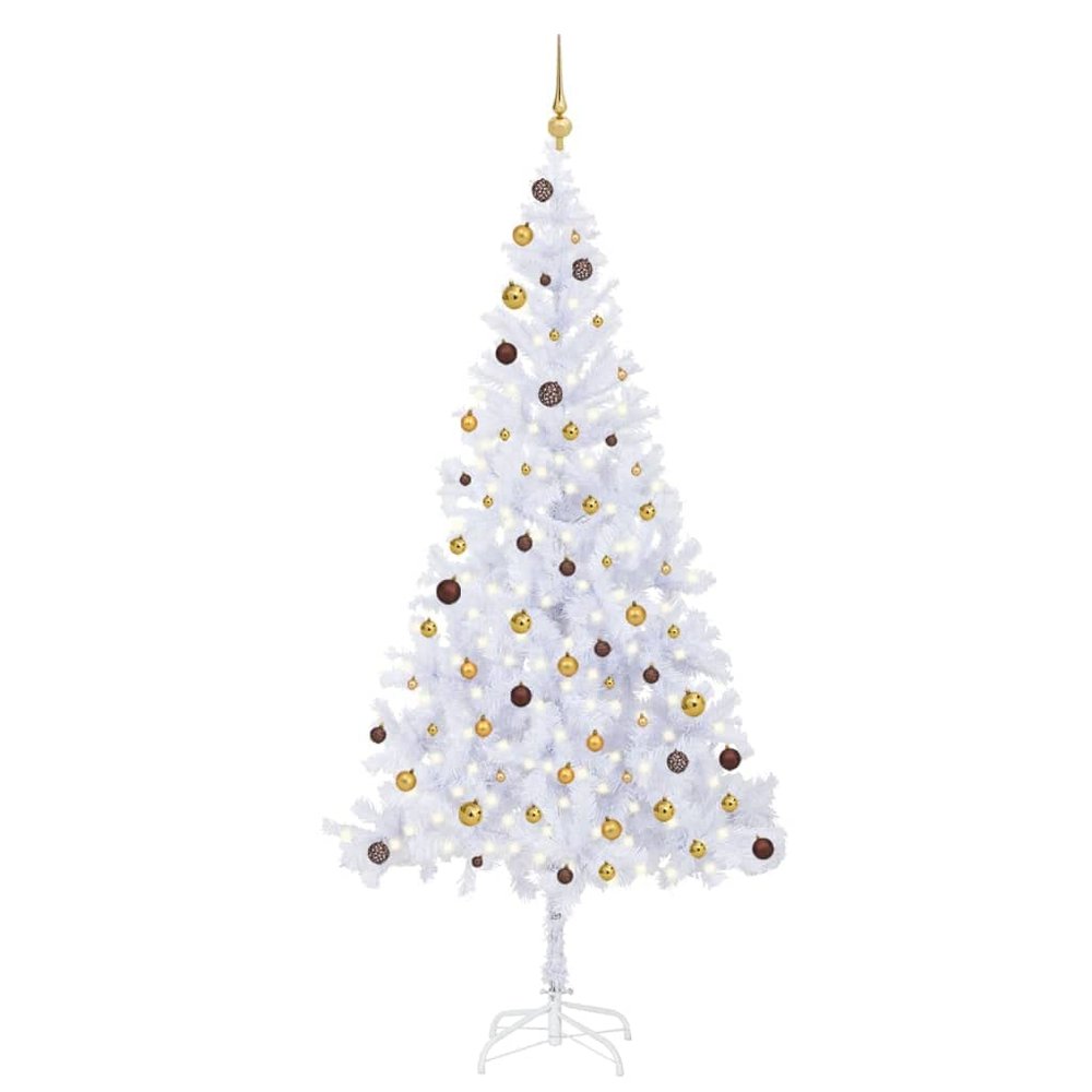 Artificial Christmas Trees Xmas for Home Office Shop Party Decoration,for Home, Office, Party Decoration,Easy Assembly, Artificial Christmas Tree with LEDs&Ball Set 82.7" 910 Branches