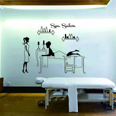 Spa Salon & Massage Wall Decal 38"x32"  Removable PVC Sticker with Relax Quote  Elegant Wall Art for Massage Shop, Bathroom, Treatment Room, Beauty or Facial Spa Decor (JWH325-Decor Therapy)