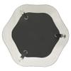 2-Tier Side Table,Dinner table,Nightstand,Sofa Tables,Living Room Side Tables,With Marble Texture,Features Hexagon Shape Design,for Living Room Bedroom Balcony , Transparent & Black Tempered Glass view 4
