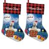 MALIHONG Personalized Dog Christmas Stocking 2 Pack West Highland White Terrier Westie Dog Fireplace Hanging Stockings Children's Candy Gift Bag Indoor Family Holiday Xmas Party Christmas Decor 14.4" view 1