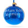 Jackson Hole Ski Resort, Wyoming, USA Glass Ball Christmas Ornament 4 Inches view 3