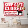 Bar Accessories for Man Cave Keep Gate Closed No Matter What The Pitbulls Say Tapestry Space Decor Hanging Decor ( Size : 100X150CM ) view 1