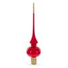 Golden Flowers Bouquet on Glossy Red Glass Christmas Tree Topper 11 Inches view 3