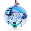 Big Sky Ski Resort, Montana, USA Glass Ball Christmas Ornament 4 Inches view 1
