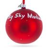 Big Sky Ski Resort, Montana, USA Glass Ball Christmas Ornament 4 Inches view 3
