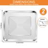 2Pcs Air Fryer Tray for Cuisinart TOA-60 TOA-65 TOA-70 Toaster Air Fryer Convection Oven, 12.4 * 11'' Non-stick Mesh Air Fryer Stainless Steel Basket Wire Rack Accessories Parts Dishwasher Safe view 2