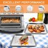 2Pcs Air Fryer Tray for Cuisinart TOA-60 TOA-65 TOA-70 Toaster Air Fryer Convection Oven, 12.4 * 11'' Non-stick Mesh Air Fryer Stainless Steel Basket Wire Rack Accessories Parts Dishwasher Safe view 4