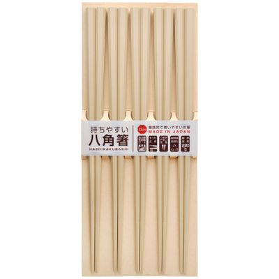 Sunny Life Design 264888 Chopsticks Dishwasher-Safe, 9.1 inches (23 cm), Set of 5, Commercial Use, Resin, For Visitors, Natural