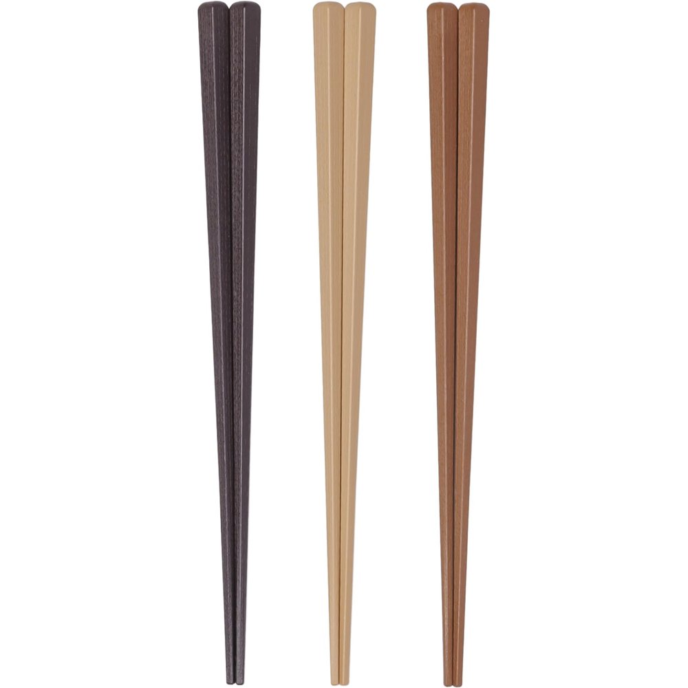 264826 Chopsticks Dishwasher-Safe, 9.1 inches (23 cm), Set of 3 Colors, Resin, Commercial Use, For Visitors, Farthest Angle, Made in Japan
