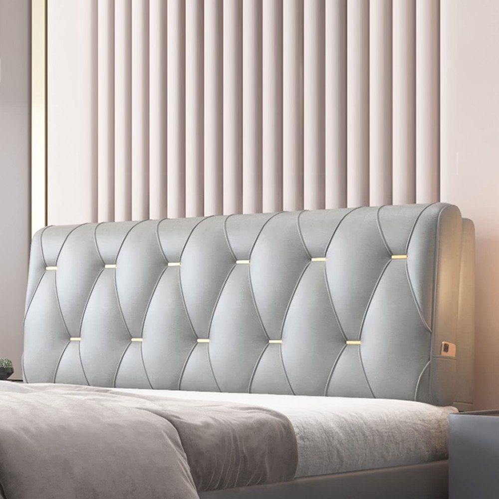 Day Bed Cushion Headboard Pillow Wall Pillow Large Reading Backrest Lumbar Pillow Removable Collision Cushion for Bunk Bed Bench Dorm Full Size,A,No headboard 63"/160cm