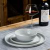 Famiware Mars Plates and Bowls Set, 12 Pieces Dinnerware Sets, Dishes Set for 4, Light Gray view 4