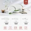 Famiware Mars Plates and Bowls Set, 12 Pieces Dinnerware Sets, Dishes Set for 4, White view 2