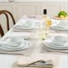 Famiware Mars Plates and Bowls Set, 12 Pieces Dinnerware Sets, Dishes Set for 4, White view 3