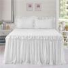Dainty Homes : Double Ruffle 3 Piece Set Bed Spread Shabby Very Nice Looking Bedding 100% Egyptian Cotton 600 TC 25" Drop Twin -Solid Tapue view 3
