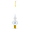 Angel on White Golden Flowers Bouquet Glass Christmas Tree Topper 11 Inches view 3