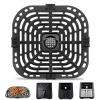GWYXC Air Fryer Accessories for Instant Pot Vortex 6 in 1 5.7QT 6 QT Gourmia GAF735 6 QT, Air Fryer Replacement Tray Grill Pan Plate Crisper Plate Rack Parts,Dishwasher Safe view 1