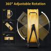 Heavy Duty Metal Industrial Drum Fan, 3 Speed Floor Fan for Warehouse, Workshop, Factory and Basement - High Velocity, Yellow, 24 Inch view 3