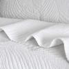 Brandream 6PC Luxury Comforter Sets Queen Size Cotton Quilt Set Cream White Bedspread Coverlet Set Damask Embroidery 3-Piece view 4