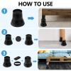 BTSD-home Bed Risers 6 Inch, Heavy Duty Round Furniture Risers for College Dorm Bed, Sofa, Couches & TV Stands, Non-Slip Bed Lifts for Underbed Storage, Set of 8 view 3