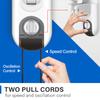 HealSmart 16 Inch Digital Household Wall Mount Fans, Adjustable Tilt, 90 Degree, 3 Speed Settings, 1 Pack, White view 3