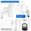HealSmart 16 Inch Digital Household Wall Mount Fans, Adjustable Tilt, 90 Degree, 3 Speed Settings, 1 Pack, White view 4