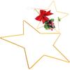 SEWACC Star Wreath Frame Metal Wire Star Floral Wreath Pentagram Shaped Rings for Christmas Wedding Party Supplies view 1