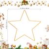 SEWACC Star Wreath Frame Metal Wire Star Floral Wreath Pentagram Shaped Rings for Christmas Wedding Party Supplies view 2